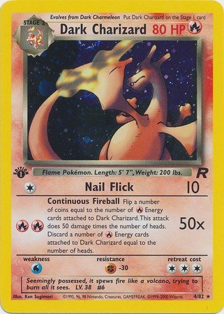 Dark Charizard 1st edition (Team Rocket WoTC)