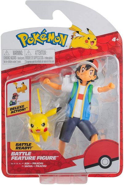 Pokémon: Battle Feature Action Figures - Ash & Pikachu - 11cm