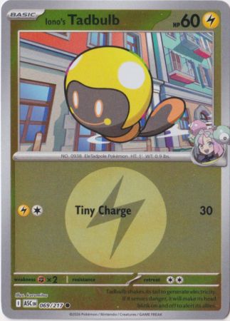 Iono's Tadbulb - Energy Reverse Foil (Pokemon Mega Evolution: Ascended Heroes)