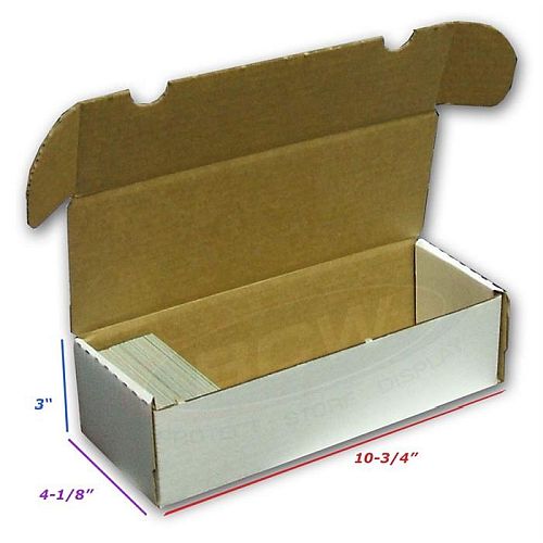 !Kortkasse - Opbevaringsboks (Hvid Pap) - Holder 800 kort - #BCW-1-BX-550
