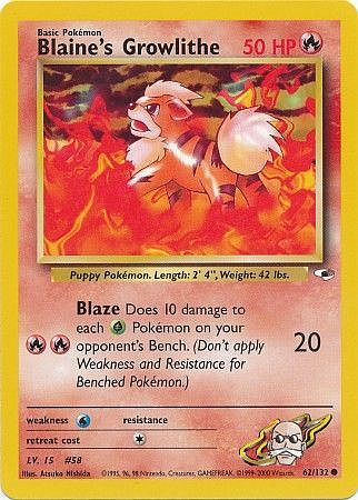 Blaine's Growlithe (Gym Heroes WoTC)