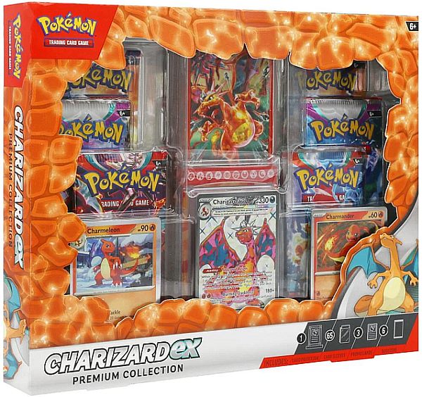 Pokemon  ex Box: Charizard ex Premium Collection (2023) (6 Boosters)