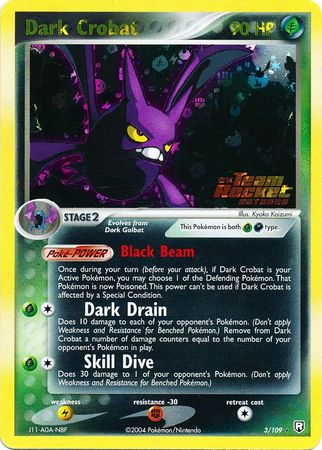 Dark Crobat (EX Team Rocket Returns Singles Nintendo)