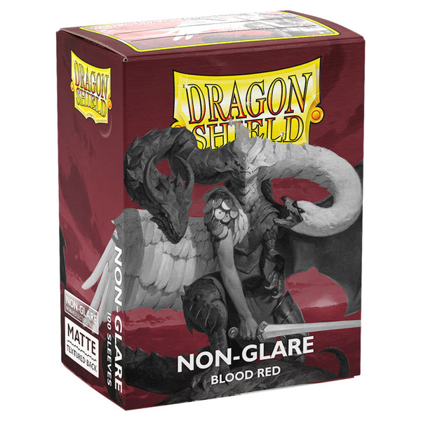 Dragon Shield Deck Protectors - Matte Non-Glare: Blood Red - 100 lommer - Dragonshield - Sleeves #AT-11824