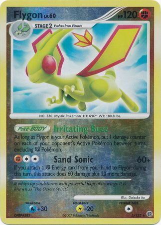Flygon - Reverse Foil (Diamond and Pearl Secret Wonders Singles)