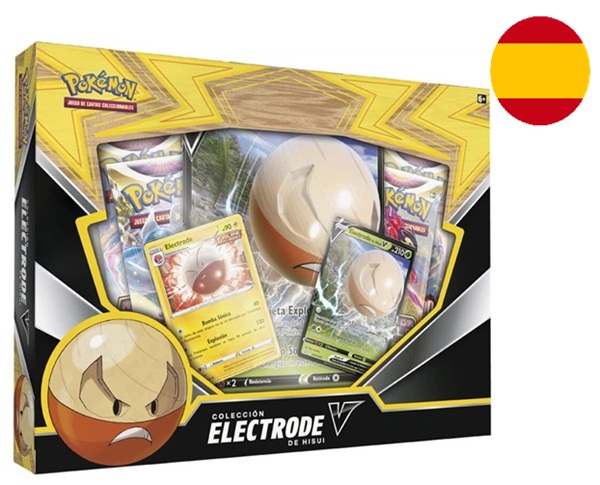 Pokemon V Box <b>SPANSK/SPANISH</b>: Hisuian Electrode V (2022) (4 Boosters)