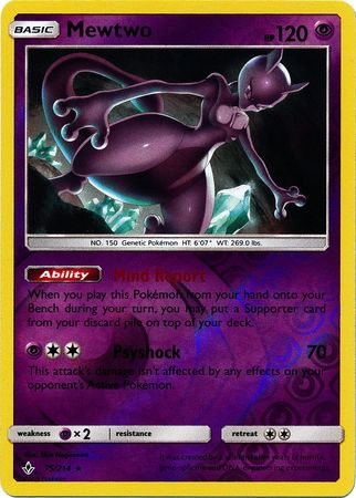 Mewtwo (Pokemon Sun & Moon: Unbroken Bonds) (Reverse Foil)