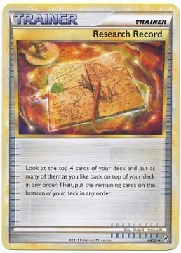 Research Record (Pokemon Call Of Legends)