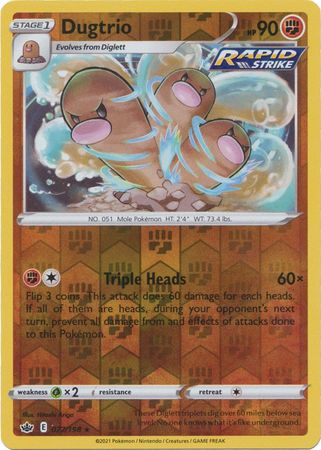 Dugtrio - Reverse Foil (Pokemon Sword & Shield: Chilling Reign)