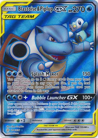 Blastoise & Piplup GX (Pokemon Sun & Moon: Cosmic Eclipse)