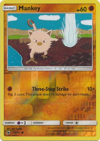 Mankey (Pokemon Sun & Moon Crimson Invasion Reverse Holo)