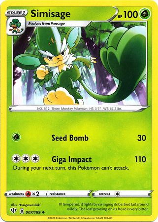 Simisage (Pokemon Sword & Shield: Darkness Ablaze)