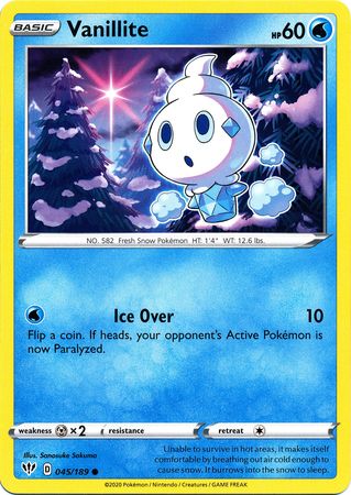 Vanillite (Pokemon Sword & Shield: Darkness Ablaze)