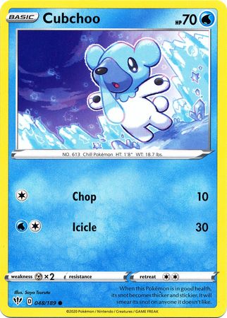 Cubchoo (Pokemon Sword & Shield: Darkness Ablaze)