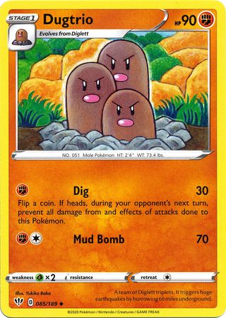Dugtrio (Pokemon Sword & Shield: Darkness Ablaze)