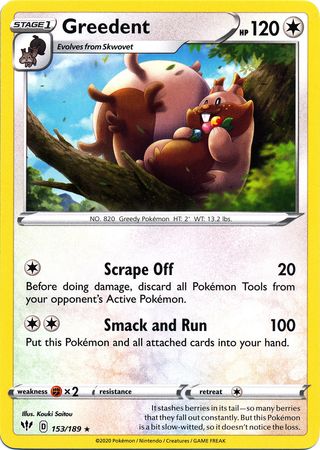 Greedent (Pokemon Sword & Shield: Darkness Ablaze)