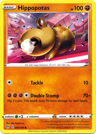Hippopotas (Pokemon Sword & Shield: Darkness Ablaze)