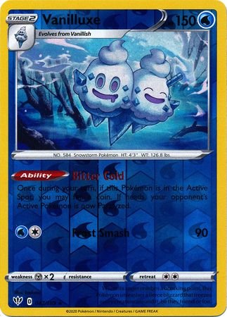 Vanilluxe - Reverse Foil (Pokemon Sword & Shield: Darkness Ablaze)