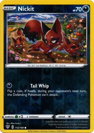 Nickit - Reverse Foil (Pokemon Sword & Shield: Darkness Ablaze)