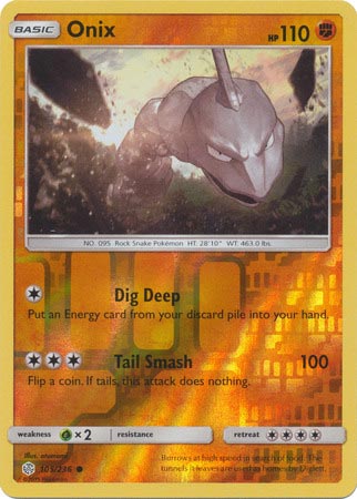 Onix - Reverse Foil (Pokemon Sun & Moon: Cosmic Eclipse)