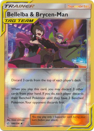 Bellelba & Brycen-Man - Reverse Foil (Pokemon Sun & Moon: Cosmic Eclipse)