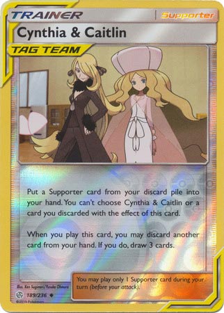 Cynthia & Caitlin - Reverse Foil (Pokemon Sun & Moon: Cosmic Eclipse)