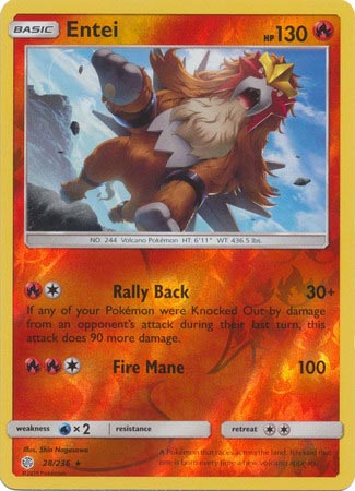 Entei - Reverse Foil (Pokemon Sun & Moon: Cosmic Eclipse)