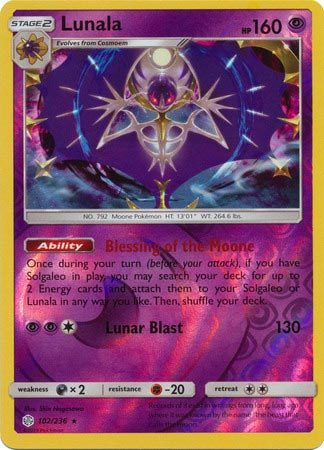 Lunala - Reverse Foil (Pokemon Sun & Moon: Cosmic Eclipse)