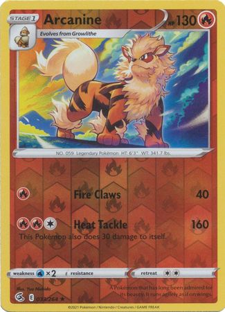 Arcanine - Reverse Foil (Pokemon Sword & Shield: Fusion Strike)