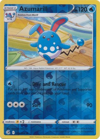 Azumarill - Reverse Foil (Pokemon Sword & Shield: Fusion Strike)