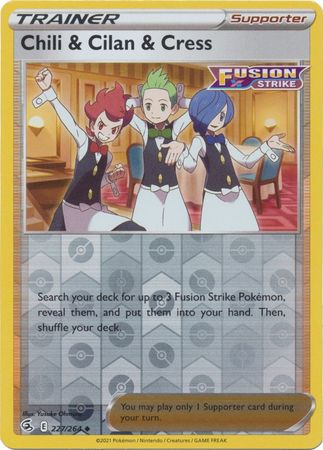 Chili & Cilan & Cress - Reverse Foil (Pokemon Sword & Shield: Fusion Strike)
