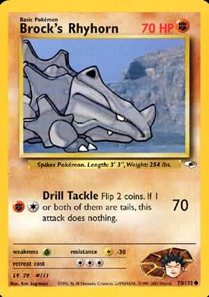 Brock's Rhyhorn (Gym Heroes WoTC)