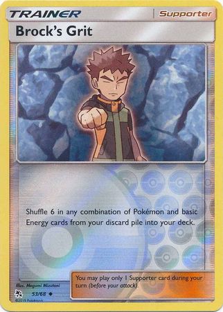 Brock's Grit - Reverse Foil (Pokemon Hidden Fates)