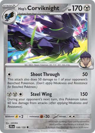 Hop's Corviknight - Reverse Foil (Pokemon Scarlet & Violet: Journey Together)