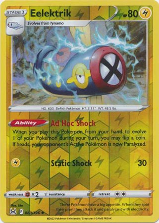 Eelektrik - Reverse Foil (Pokemon Sword & Shield: Lost Origin)