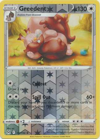 Greedent - Reverse Foil (Pokemon Sword & Shield: Lost Origin)