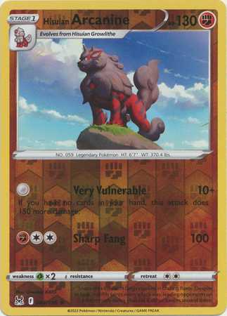 Hisuian Arcanine - Reverse Foil (Pokemon Sword & Shield: Lost Origin)