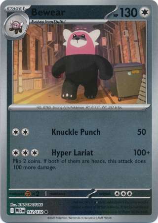 Bewear - Reverse Foil (Pokemon Mega Evolution: Base Set)