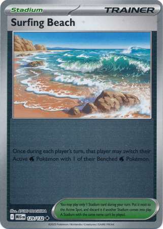 Surfing Beach - Reverse Foil (Pokemon Mega Evolution: Base Set)
