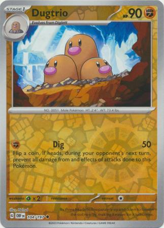 Dugtrio - Reverse Foil (Pokemon Scarlet & Violet: Obsidian Flames)