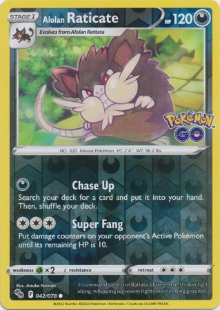 Alolan Raticate - Reverse Foil (Pokemon GO)