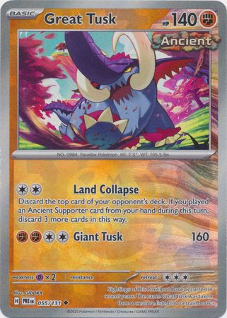Great Tusk - Master Ball Foil (Pokemon Scarlet & Violet: Prismatic Evolutions)