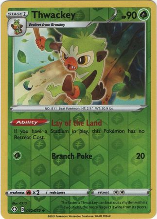 Thwackey - Reverse Foil (Pokemon Shining Fates)