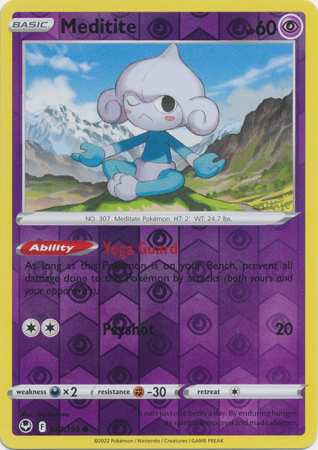 Meditite - Reverse Foil (Pokemon Sword & Shield: Silver Tempest)