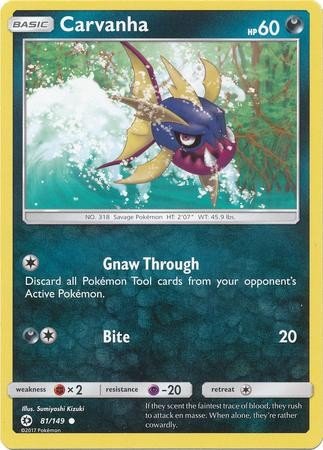 Carvanha (Pokemon Sun & Moon Base Set)