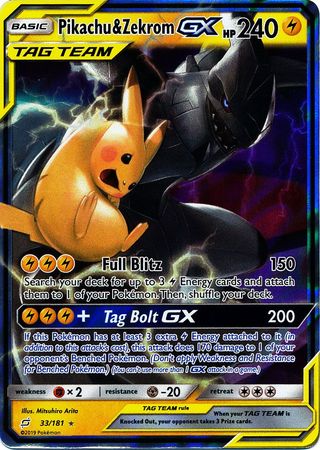 Pikachu & Zekrom GX (Pokemon Sun & Moon Team Up)