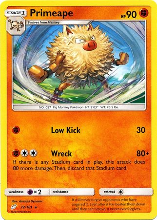 Primeape (Pokemon Sun & Moon Team Up)