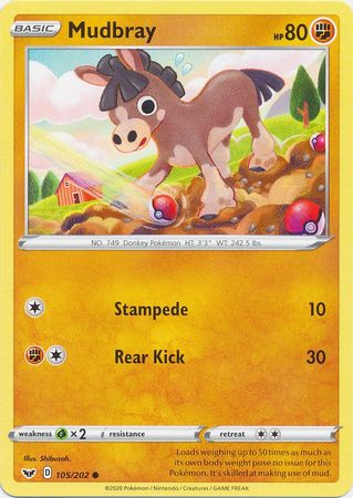Mudbray (Pokemon Sword & Shield Base Set)