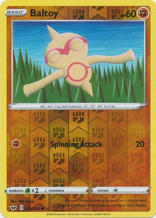 Baltoy - Reverse Foil (Pokemon Sword & Shield Base Set)