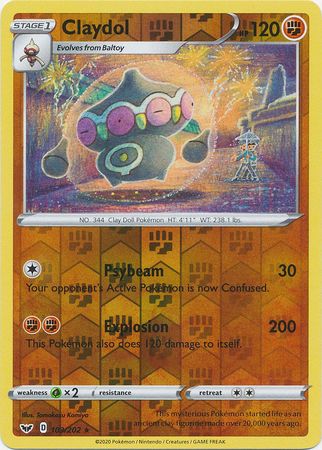 Claydol - Reverse Foil (Pokemon Sword & Shield Base Set)